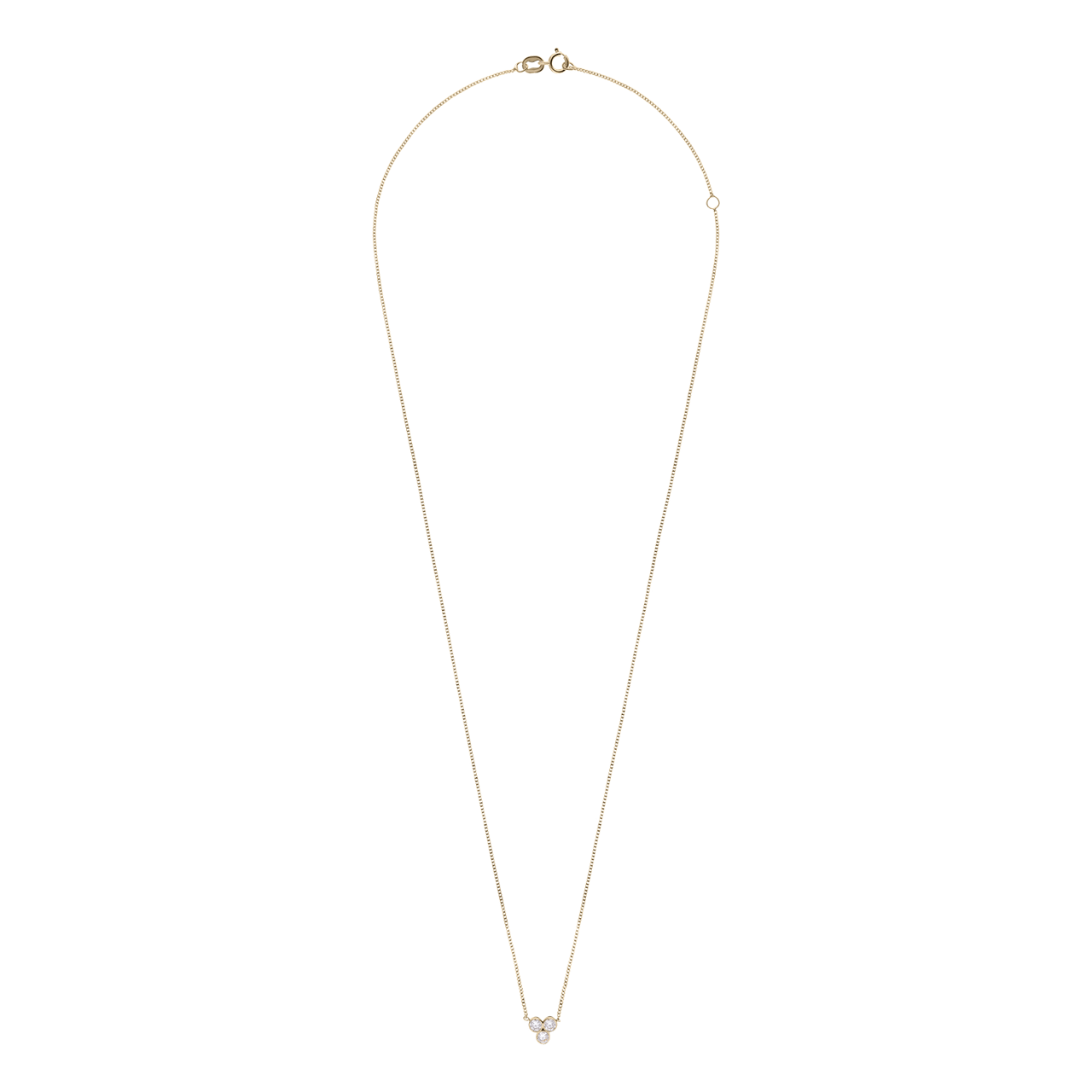 Halskette aus 585er Gold, 3 Zirkoniasteine