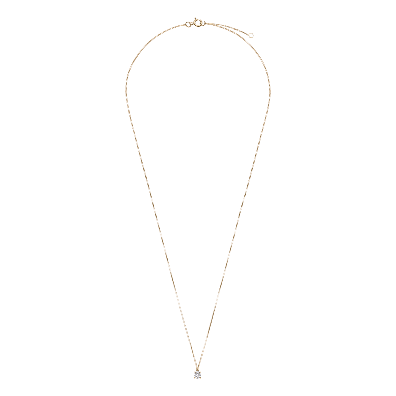 Halskette aus 585er Gold mit laborgezüchtetem Diamanten (0,20 ct)