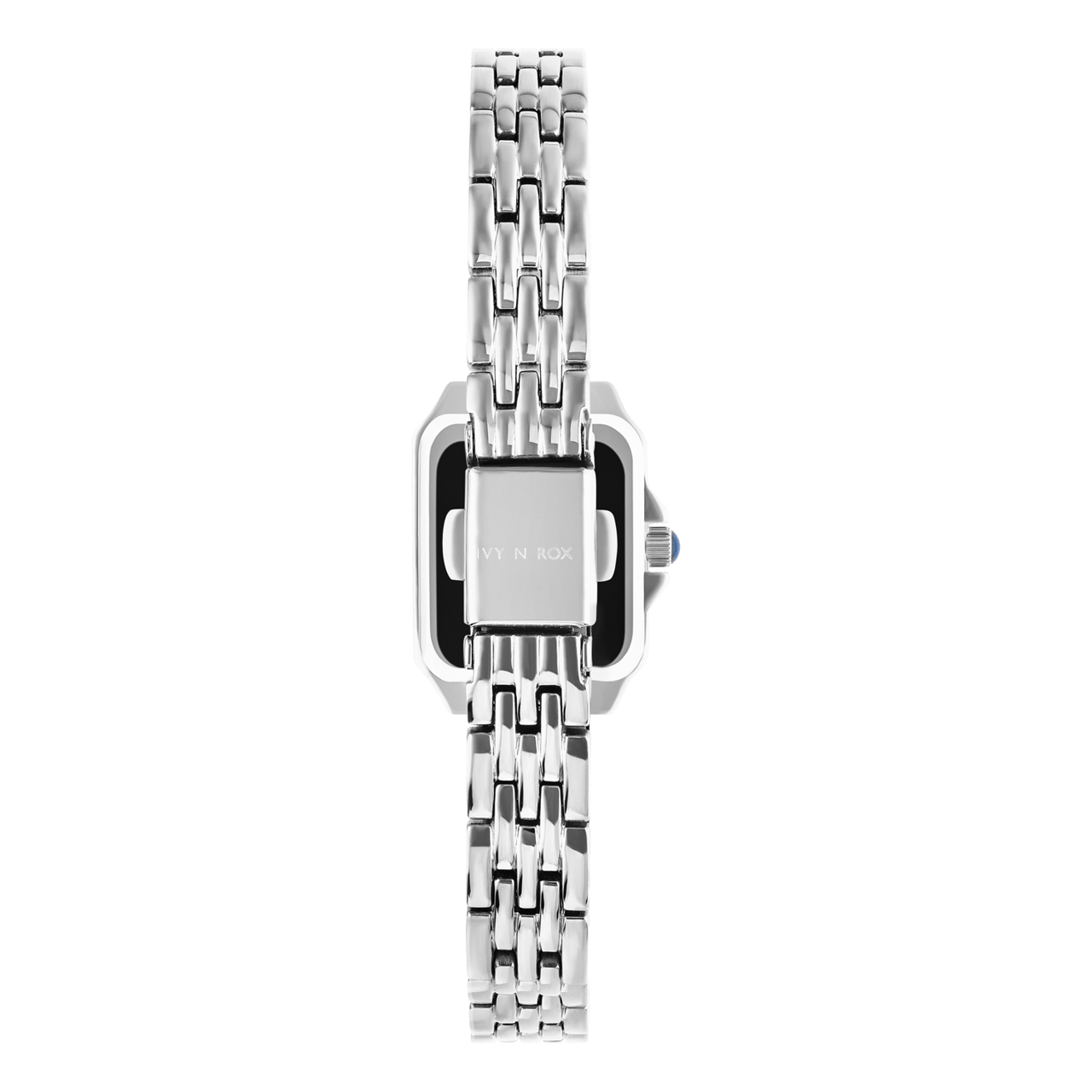 IVY N ROX Damen-Armbanduhr aus Edelstahl, silberfarben, mit Zirkonia