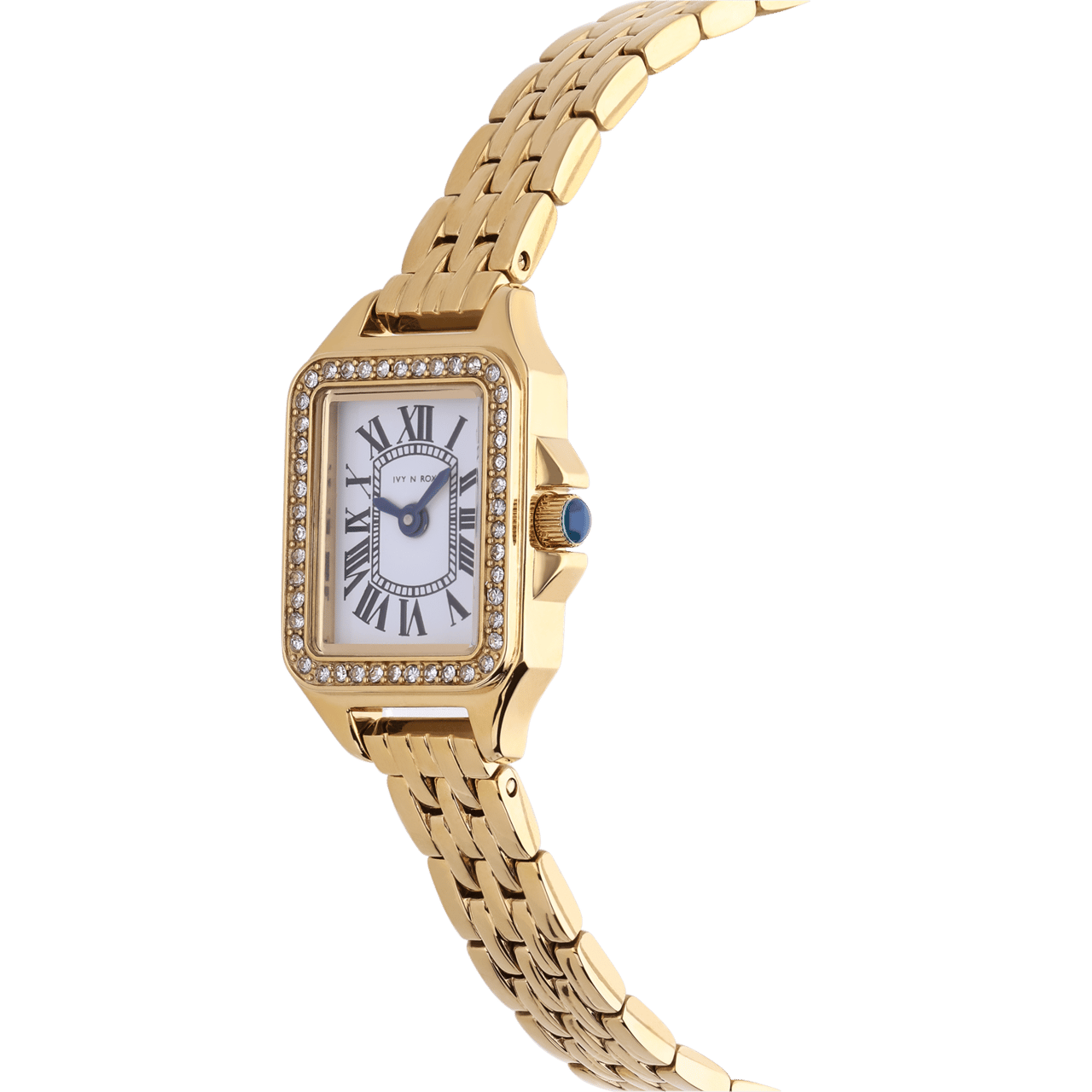 IVY N ROX Armbanduhr aus Edelstahl, goldfarben, mit Zirkonia