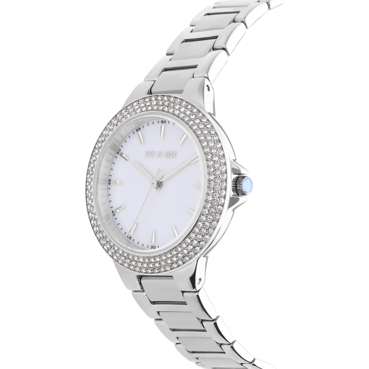 IVY N ROX Damen-Armbanduhr aus Edelstahl mit Zirkonia