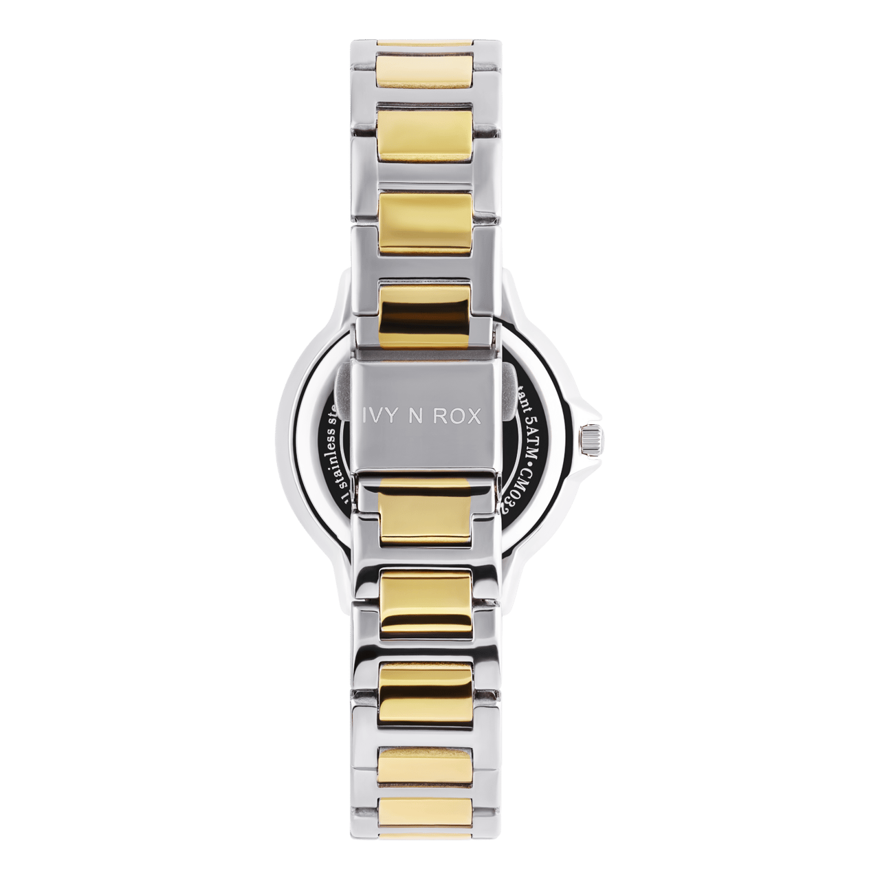 IVY N ROX stainless steel dameshorloge bicolor met zirkonia