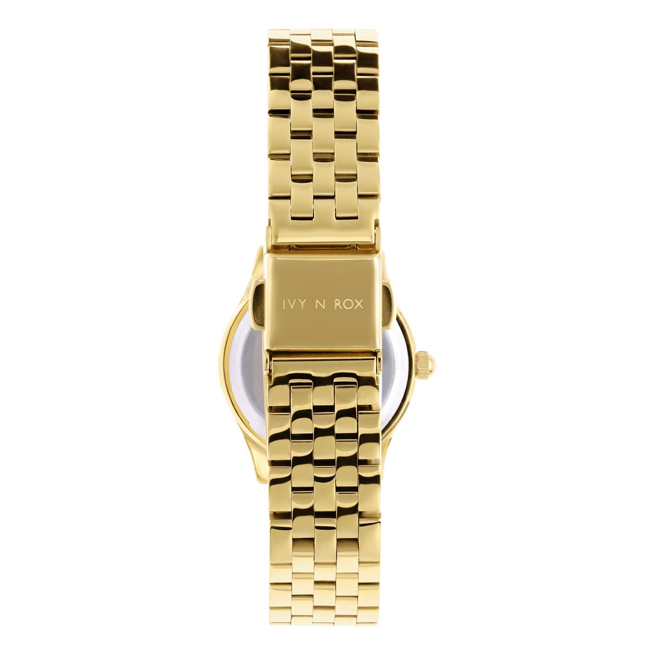 IVY N ROX Armbanduhr aus Edelstahl, goldfarben, mit Zirkonia