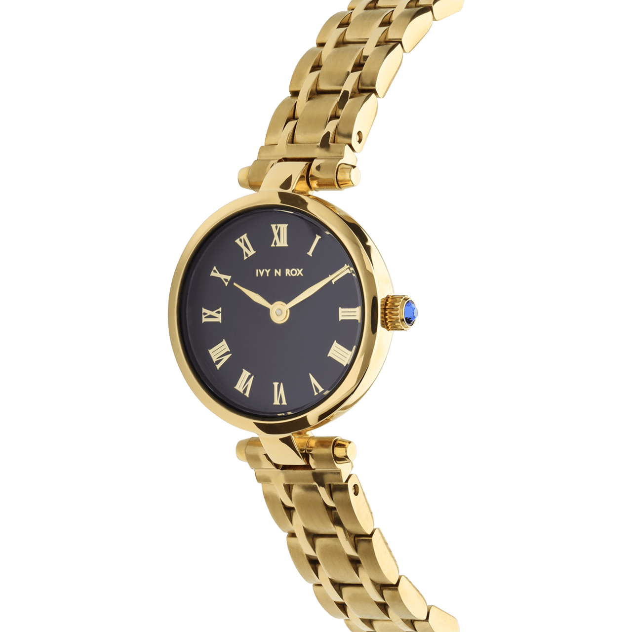 IVY N ROX stainless steel horloge met zwarte wijzerplaat