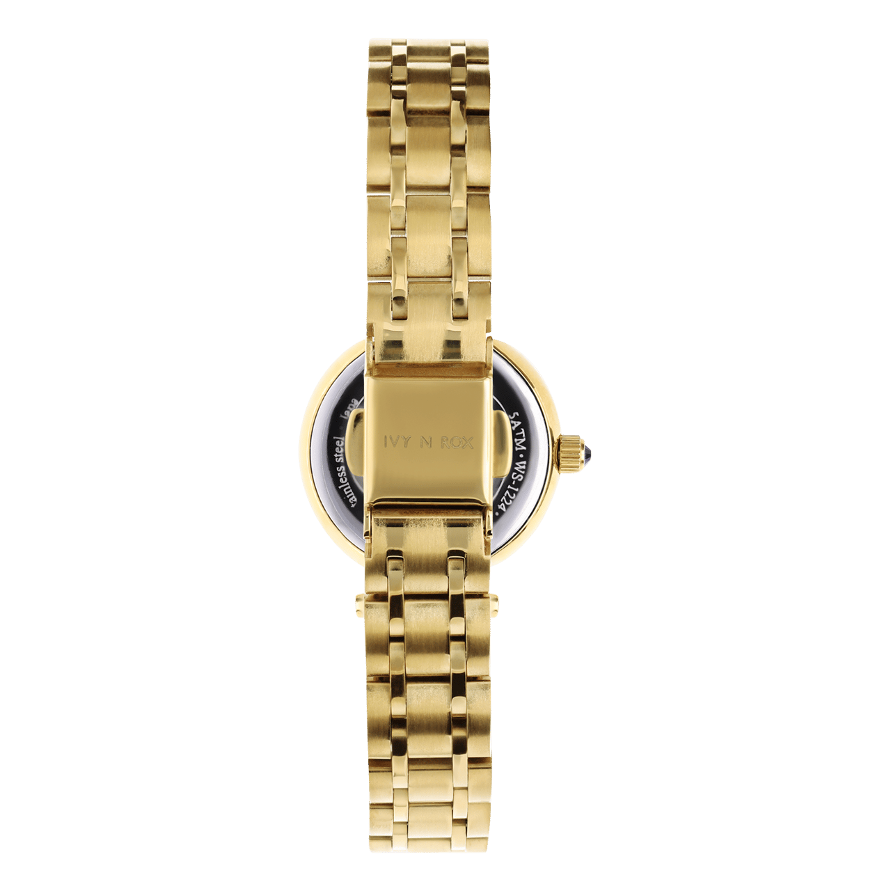 IVY N ROX stainless steel horloge met zwarte wijzerplaat