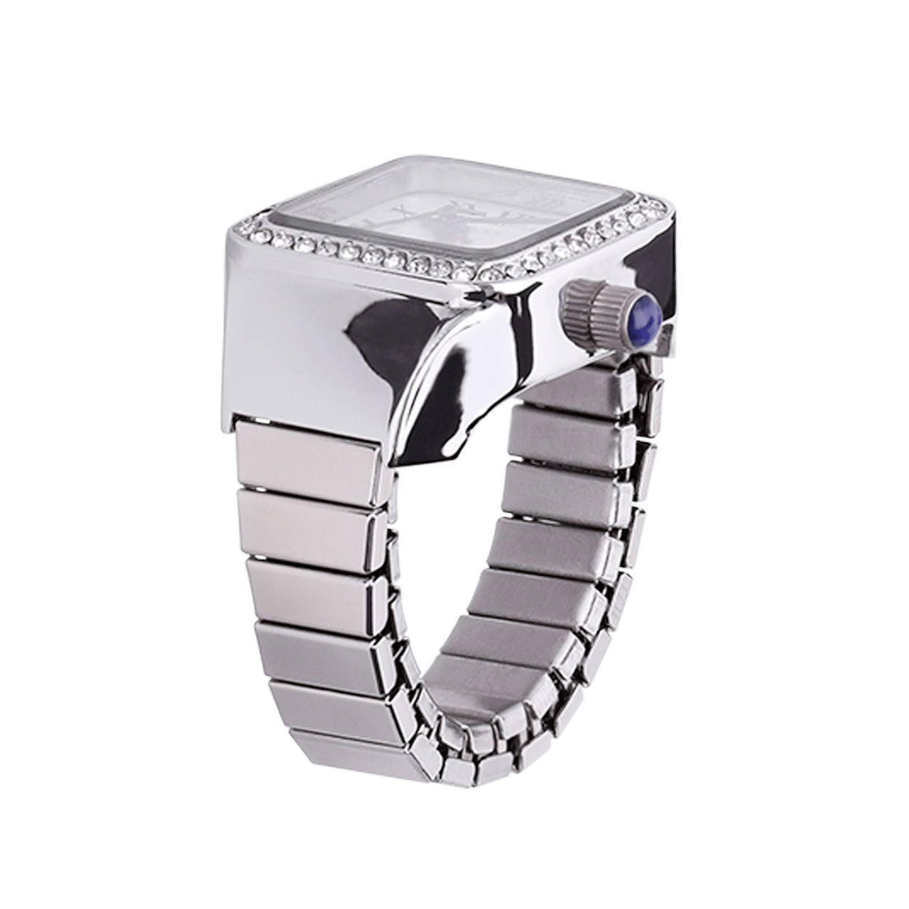Regal ring horloge zilverkleurig met zirkonia
