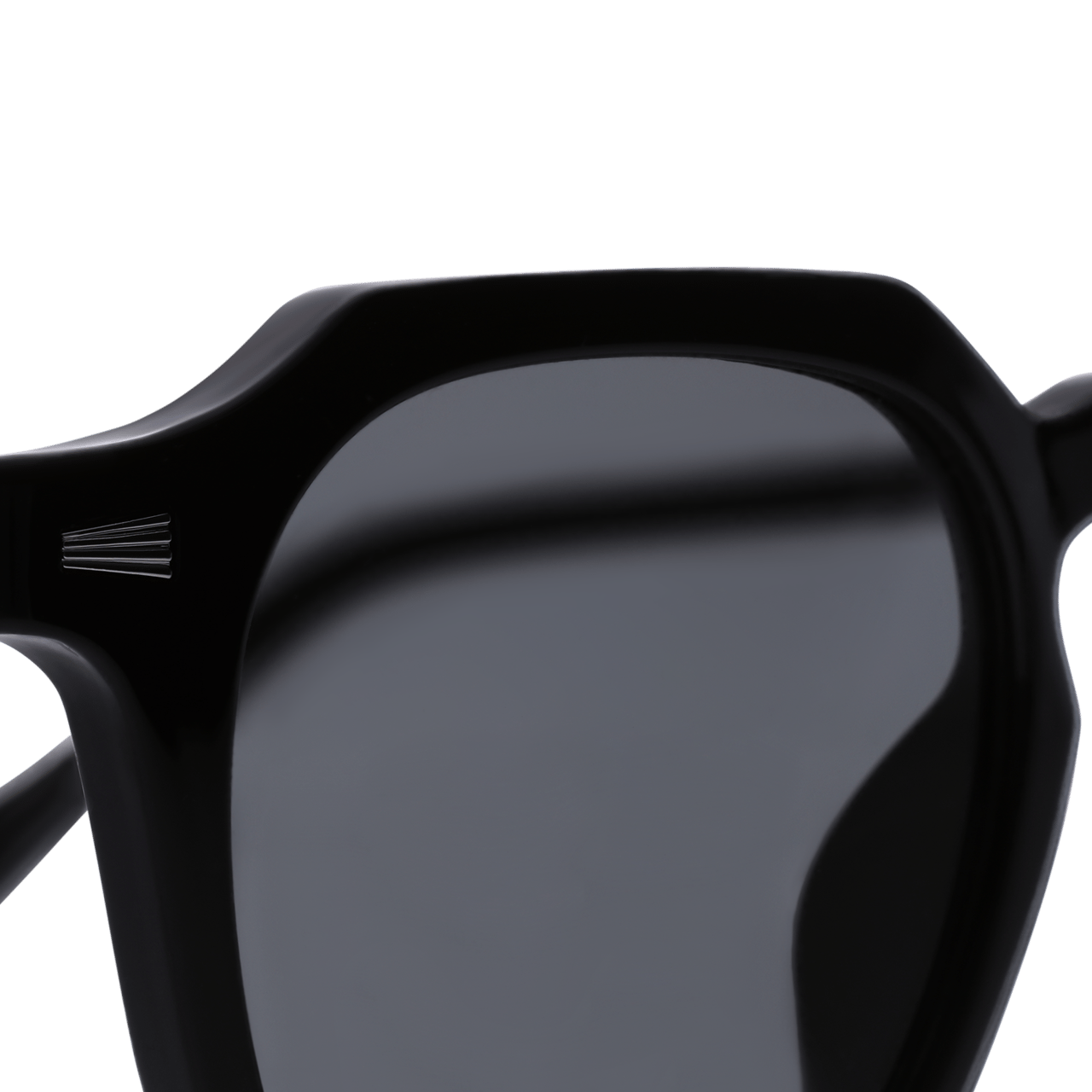Schwarze Sonnenbrille, rund