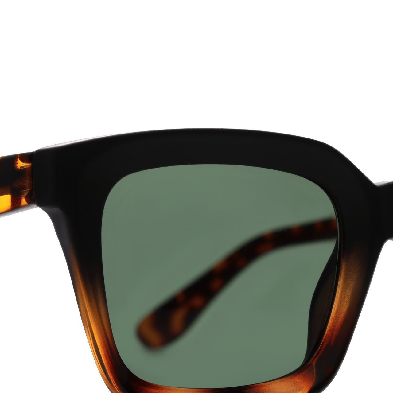 Braune quadratische Sonnenbrille mit Pantherprint