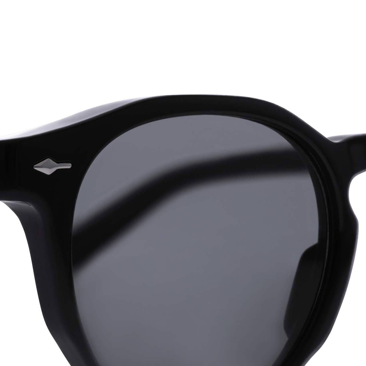 Schwarze runde Sonnenbrille