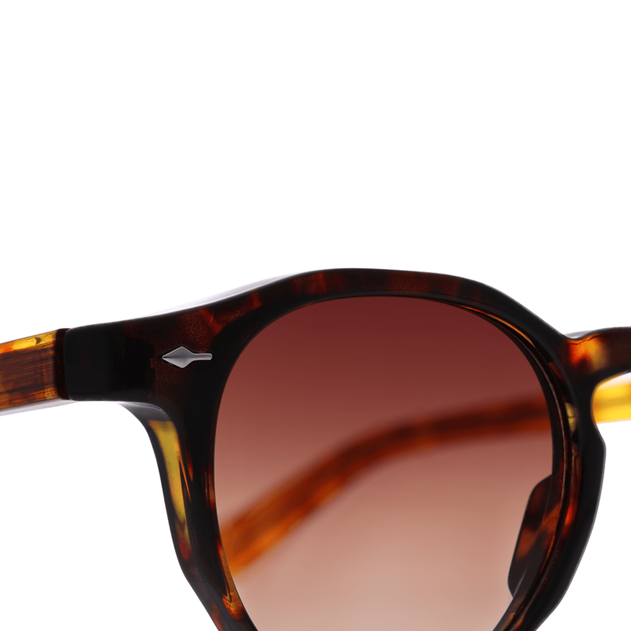 Braune runde Sonnenbrille mit Pantherprint