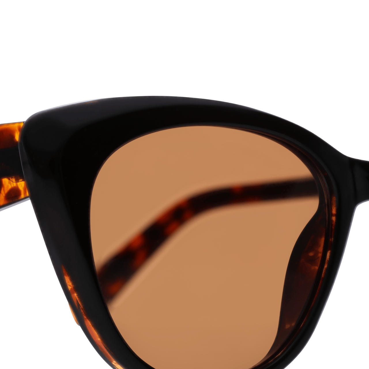 Schwarz-braune Cateye-Sonnenbrille
