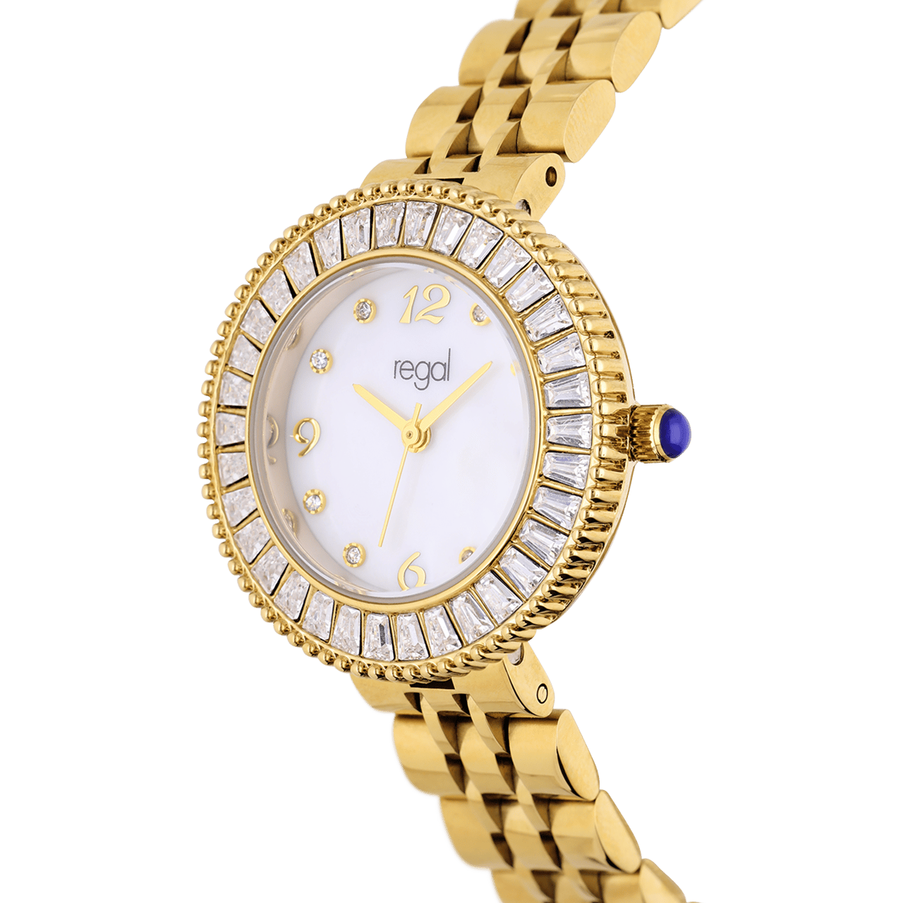 Regal Damen-Set, Armbanduhr und Armband, goldfarben