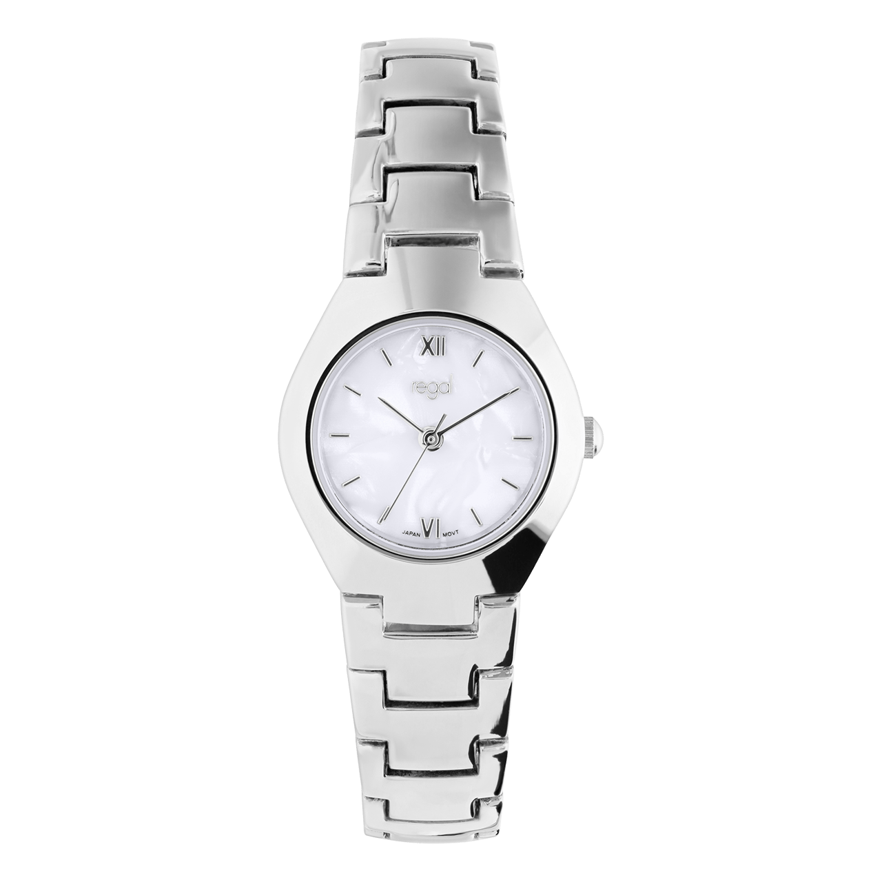 Regal Damen-Set, Armbanduhr und Armband, silberfarben