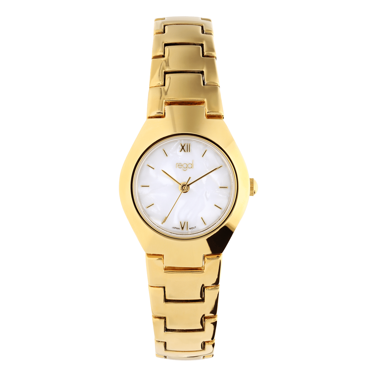 Regal Damen-Set, Armbanduhr und Armband, goldfarben
