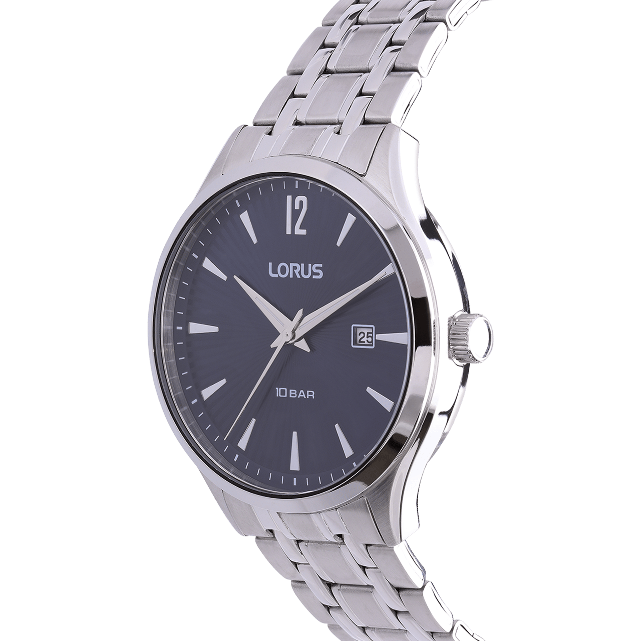 LORUS Stahl Herrenuhr blaues Zifferblatt RH989RX9
