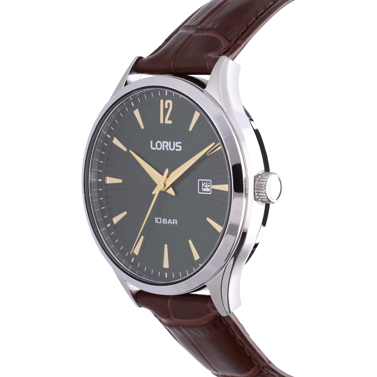 LORUS Herrenuhr mit braunem Lederarmband RH995RX9