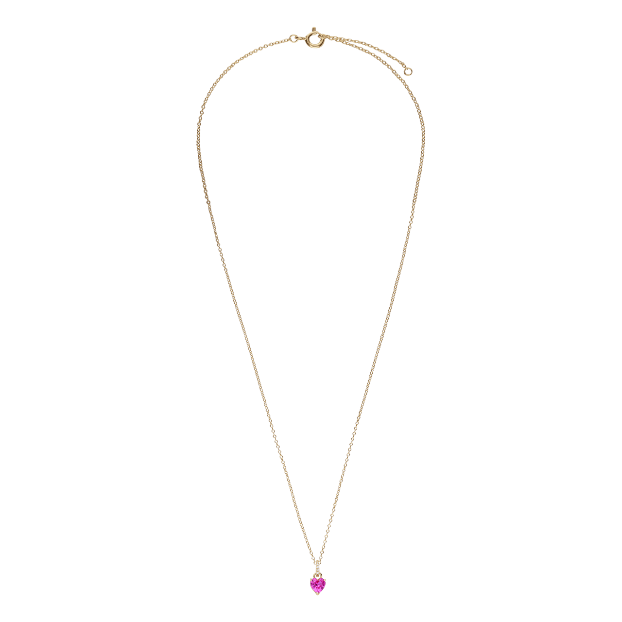 Zilveren ketting met hanger hart met zirkonia voor dames