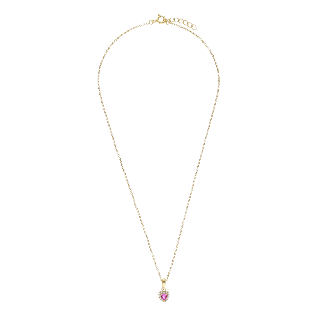 Zilveren goldplated kinderketting met hanger