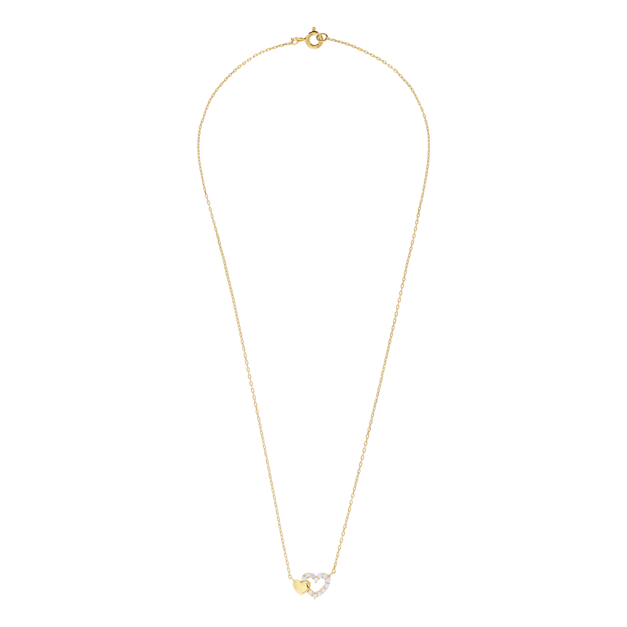 Silberne Halskette mit Anhänger und Zirkonia für Damen