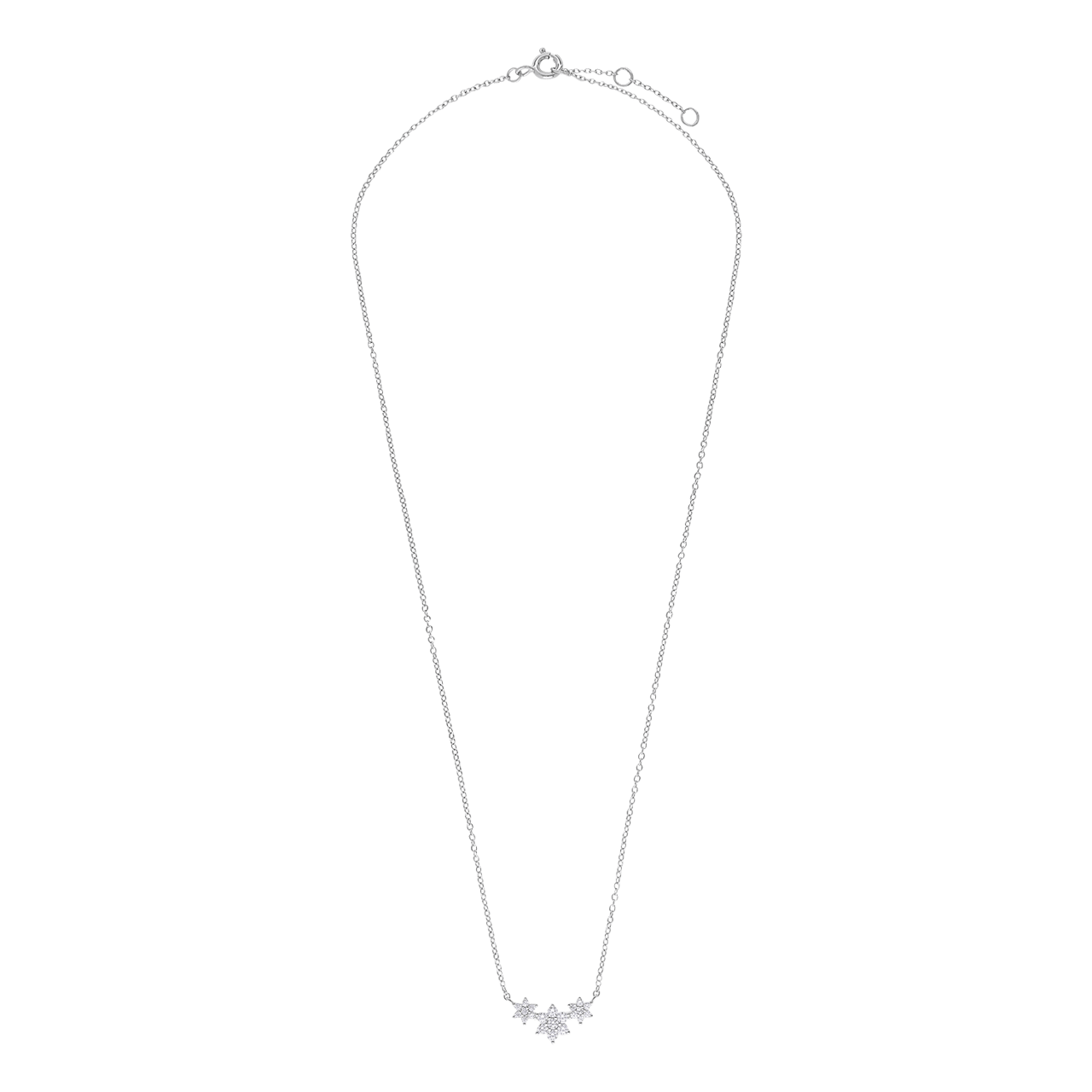 Zilveren damesketting met hanger