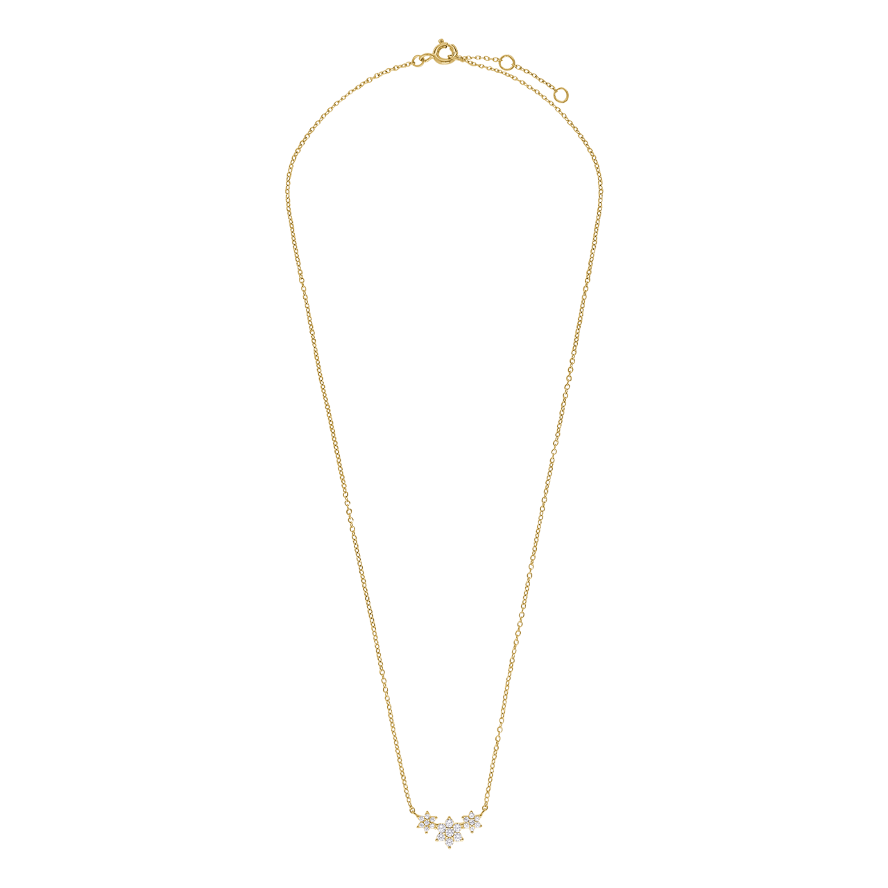 Zilveren goldplated damesketting met hanger