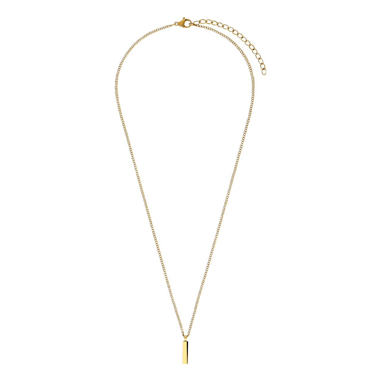 Stahlkette mit Goldbeschichtung und Anhänger für Damen