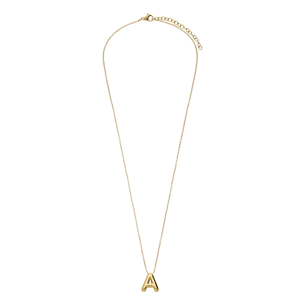 Stainless steel ketting met hanger letter voor dames
