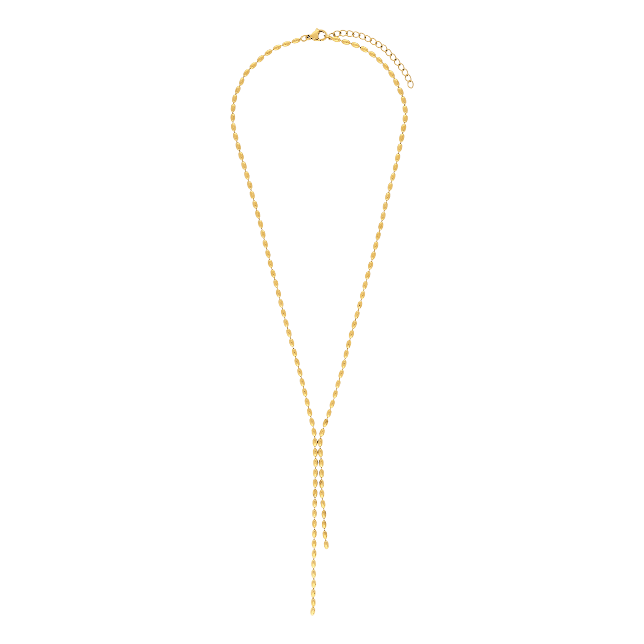 Stainless steel goldplated y-ketting