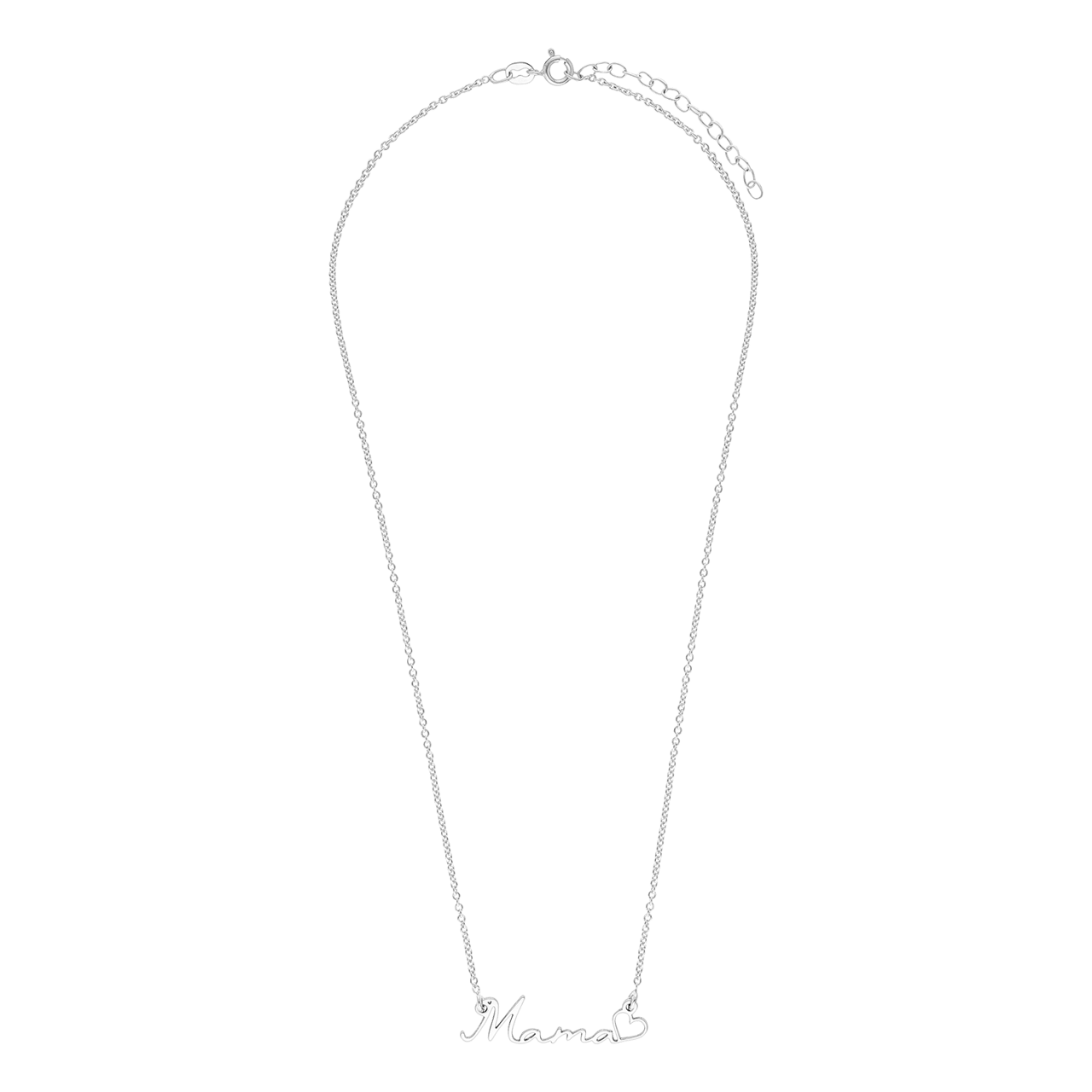Zilveren naamketting voor dames