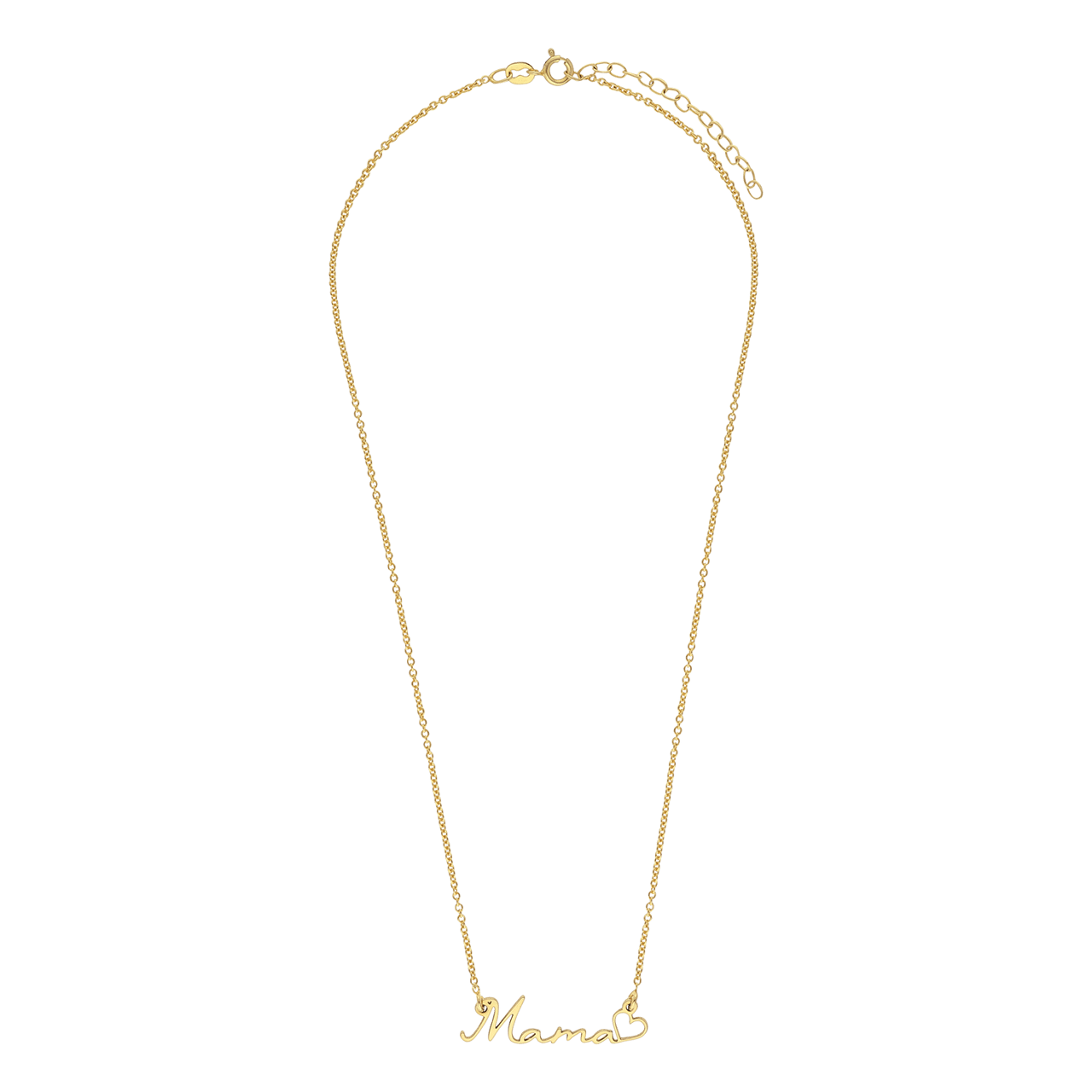 Zilveren goldplated naamketting voor dames