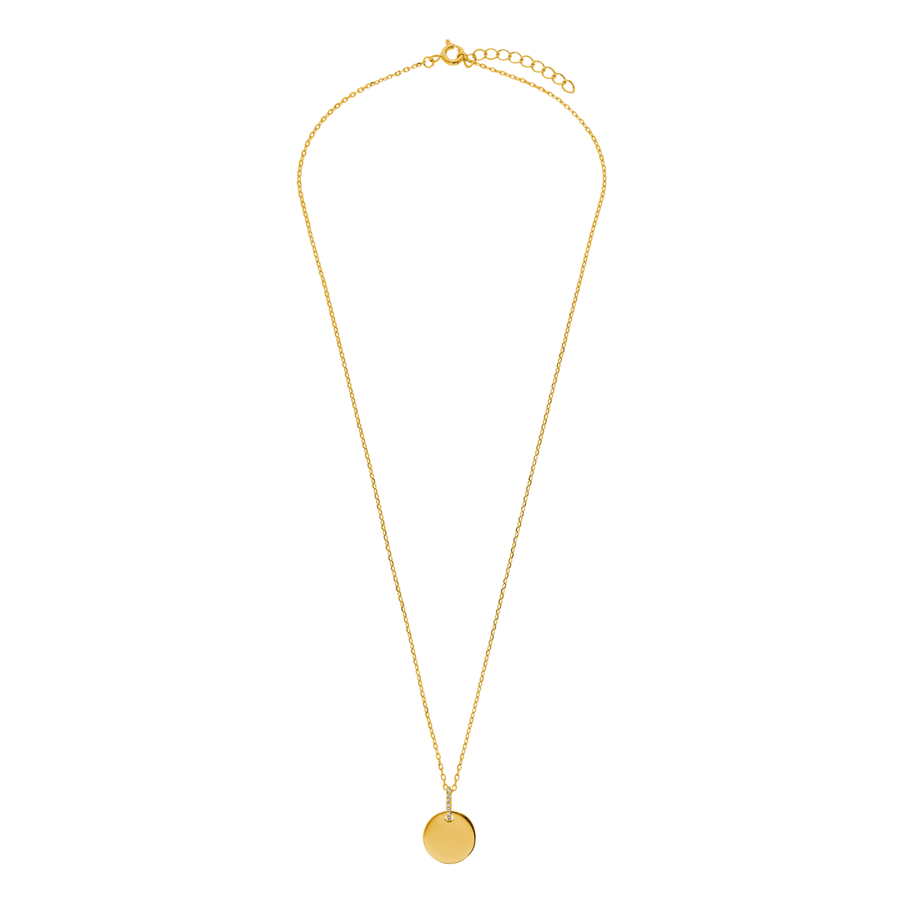 Zilveren ketting met hanger met zirkonia voor dames