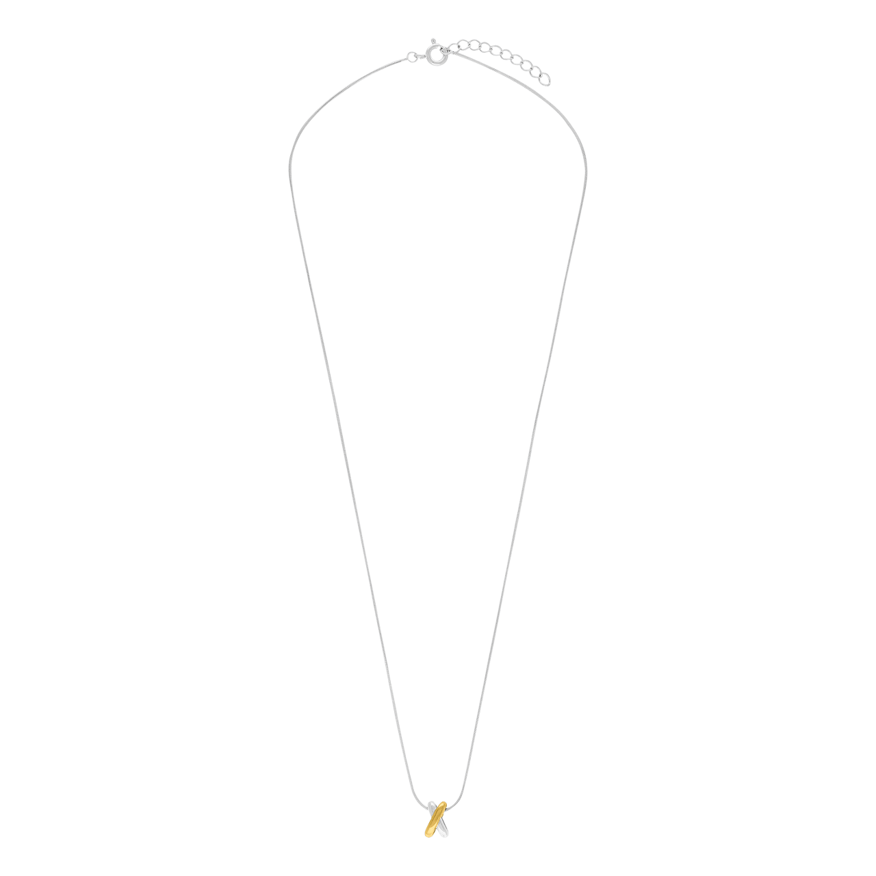 Zilveren bicolor ketting