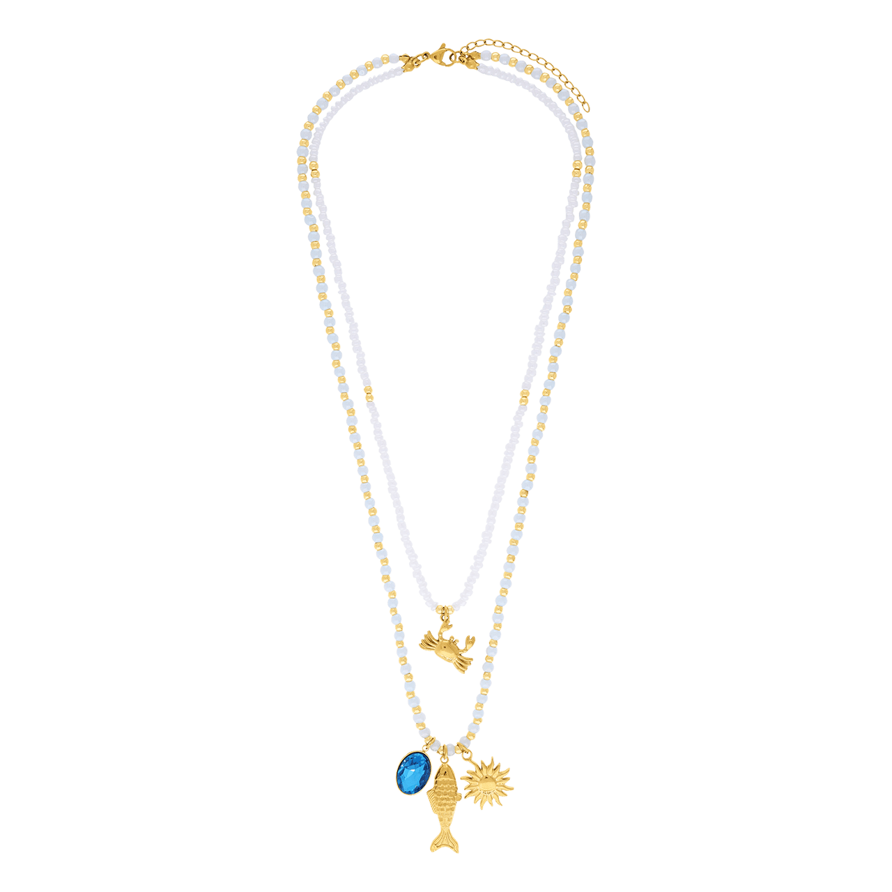 Stainless steel ketting met hangers voor dames