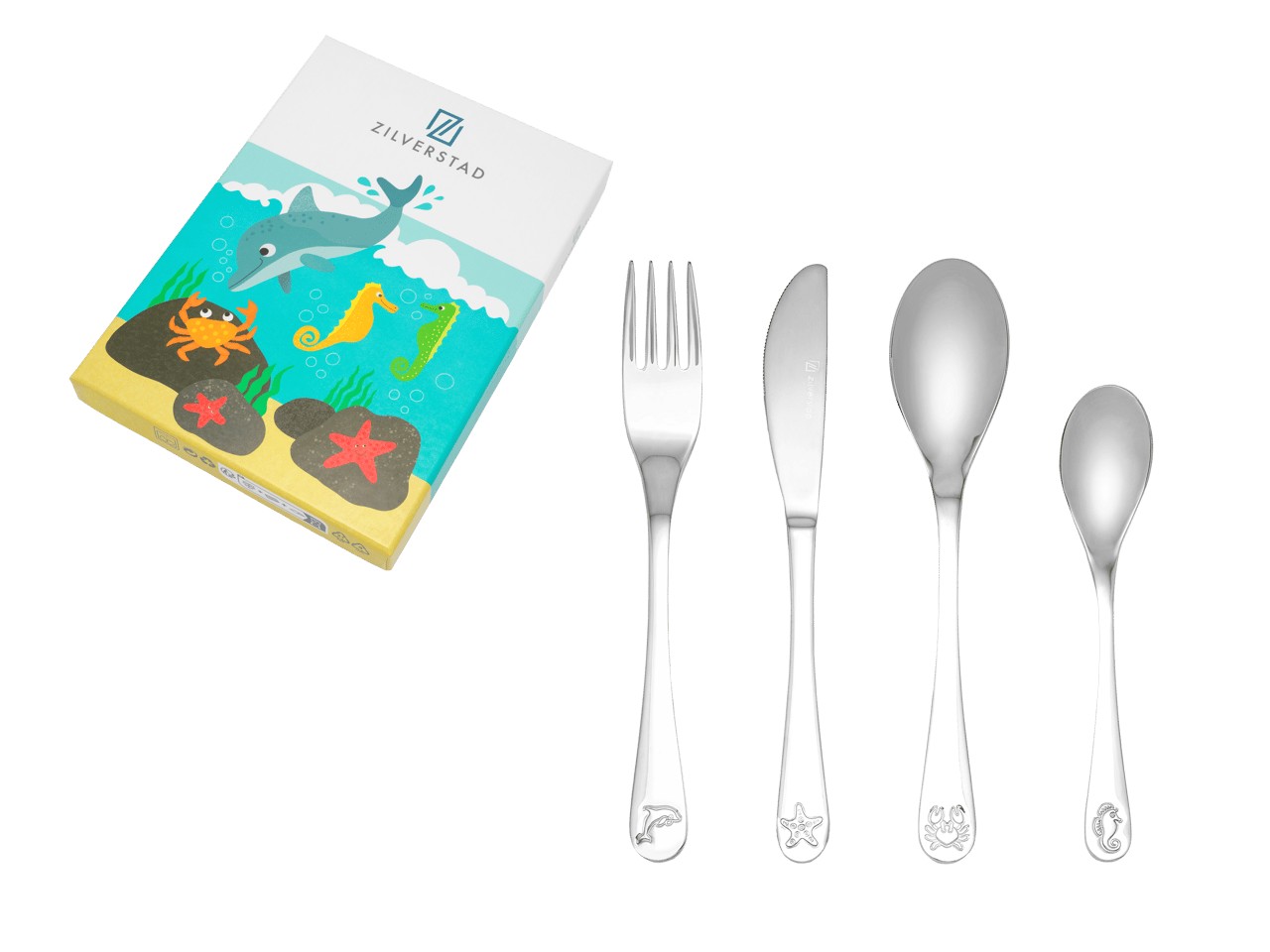 Kinderbesteck-Set Meerestiere