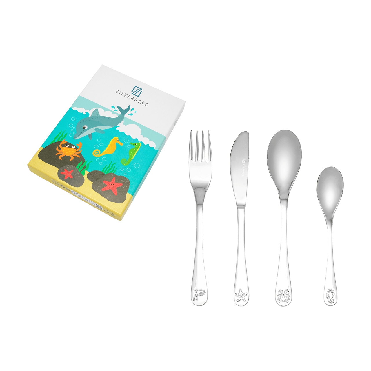 Kinderbestek set zeedieren