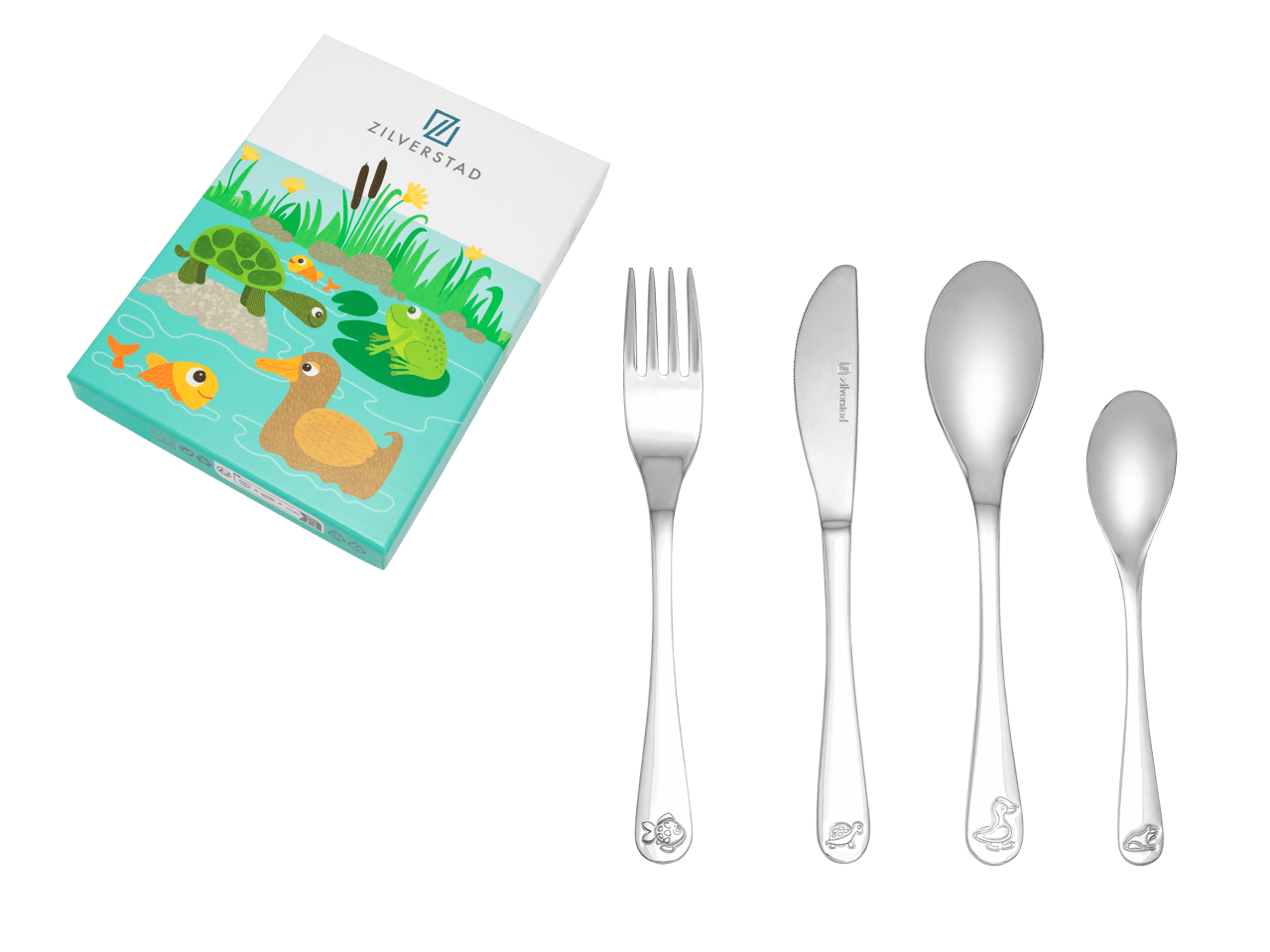 Kinderbesteck-Set Teichtiere
