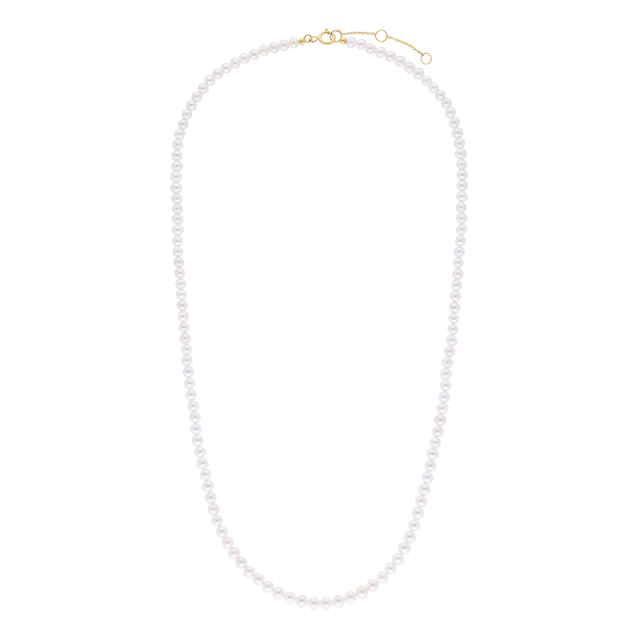 14 karaat gouden zoetwaterparel ketting 3mm