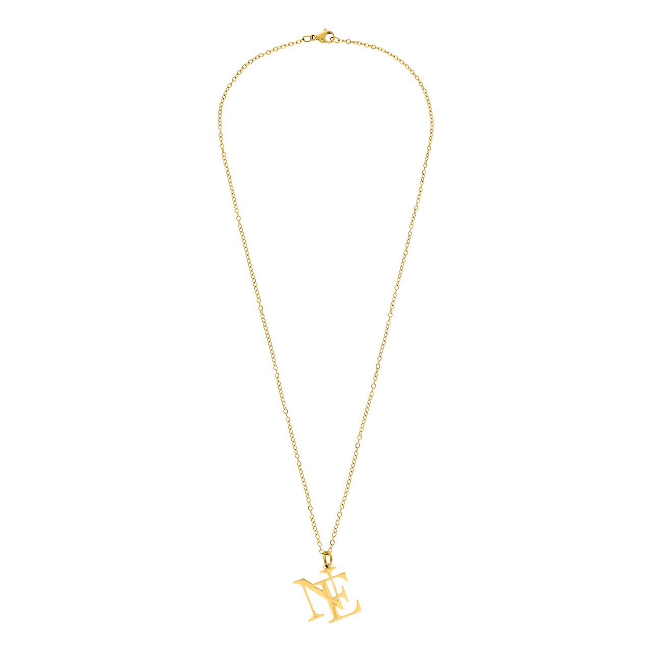 Stainless steel naamketting met hanger letters voor dames