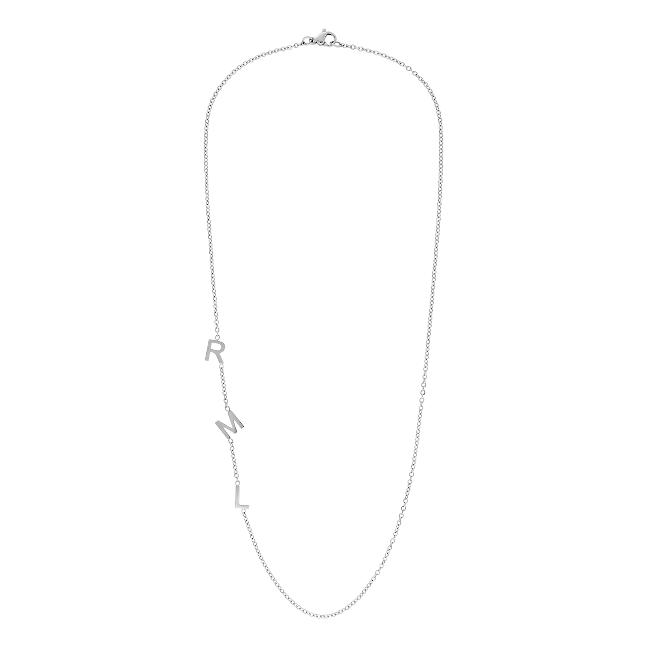 Stainless steel naamketting letters voor dames