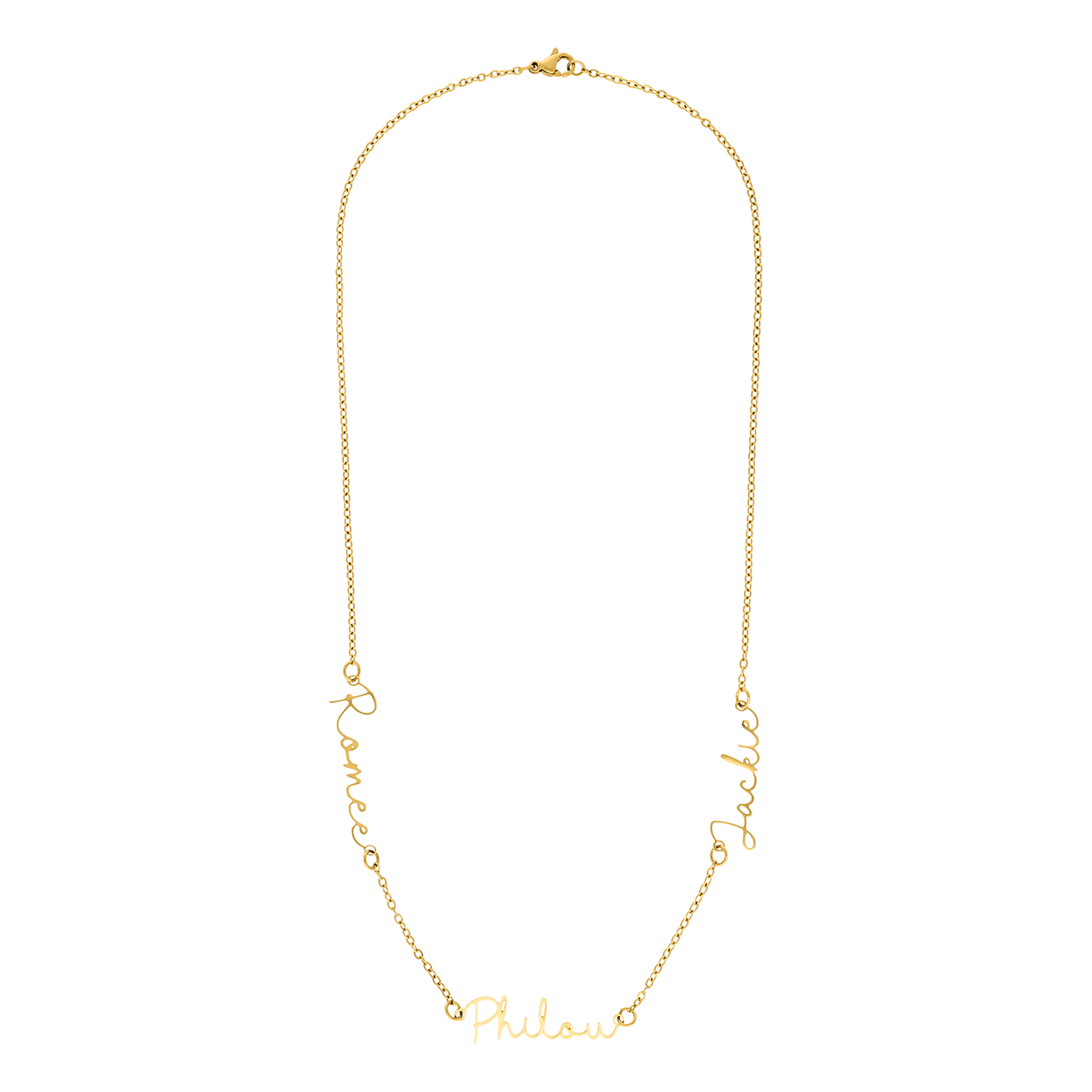 Stainless steel naamketting voor dames