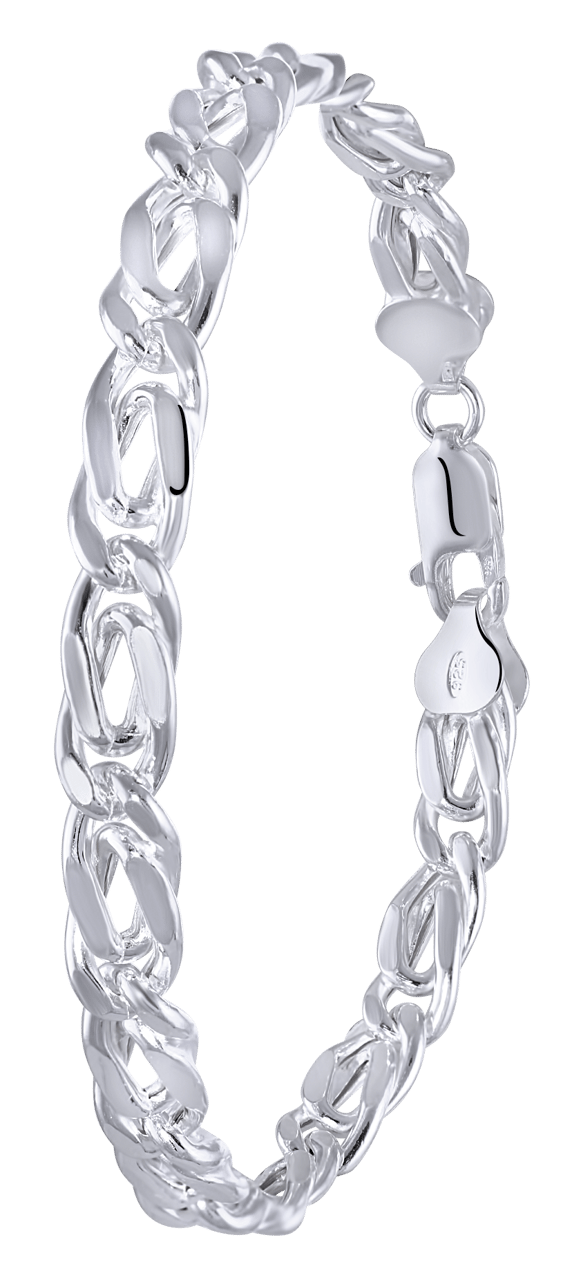 Gerecycled zilveren herenarmband. 