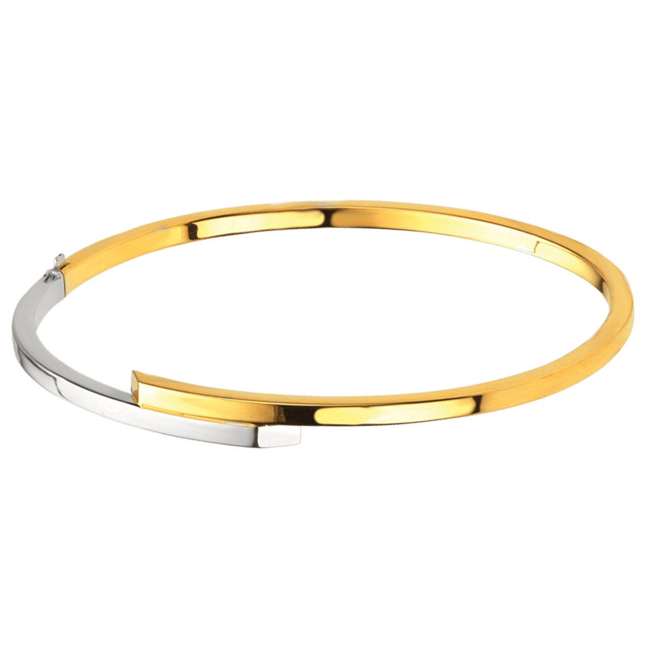 Zweifarbiger Armreif, 585 Gold