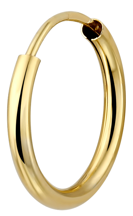 14 Karaat geelgouden mannen oorbel 12mm