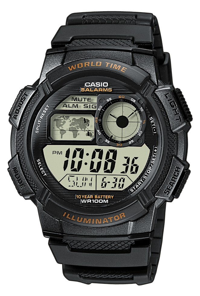 Casio Digitaal Heren Horloge Zwart AE-1000W-1AVEF
