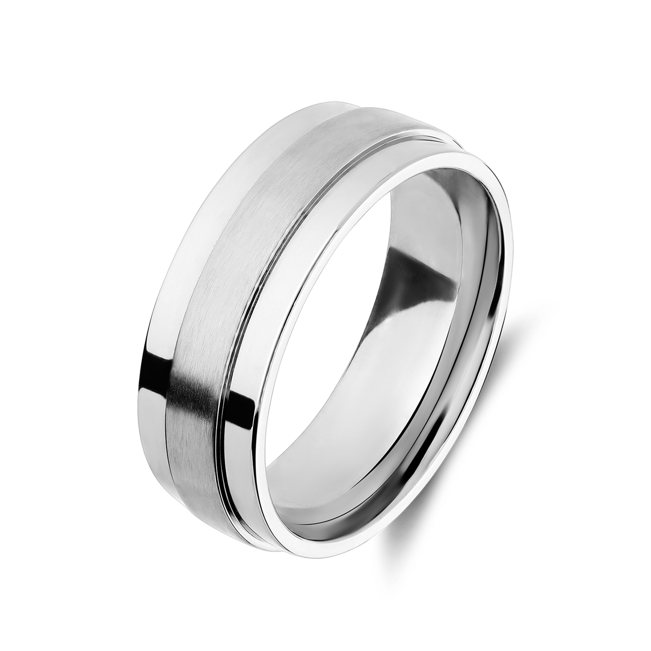 Gerecycled stainless steel herenring mat/glans