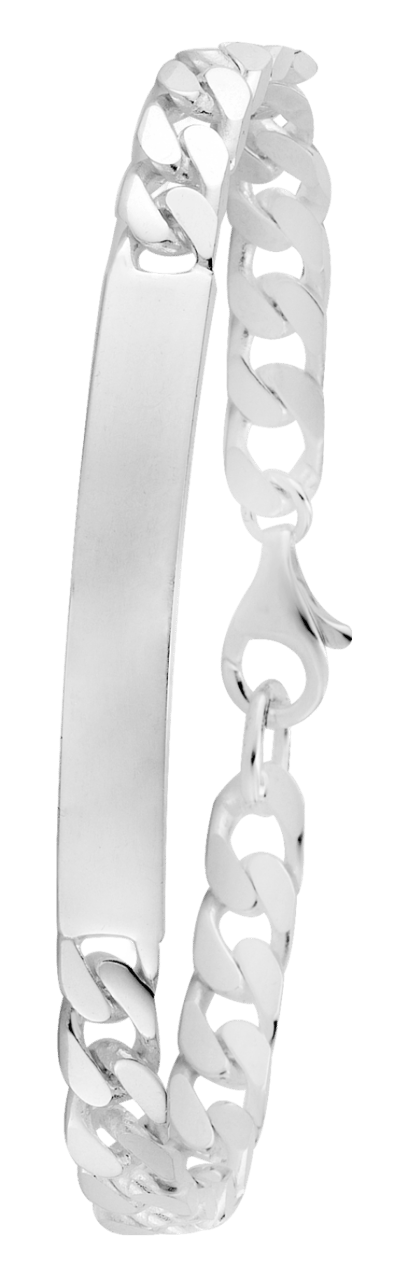 Gerecycleerd zilveren heren plaatarmband. 