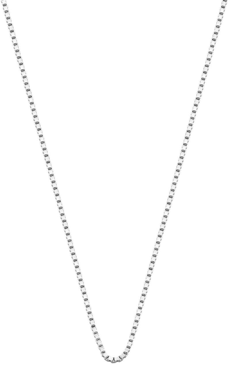 Eve rhodium plated ketting 45 cm