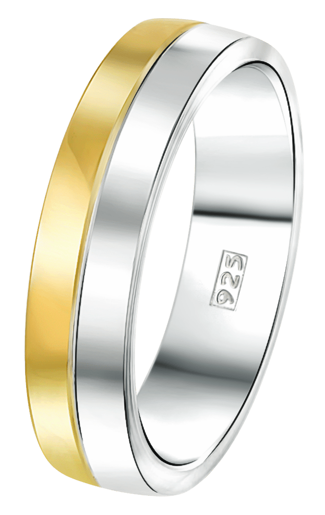 Zilveren goldplated vriendschapsring Istanbul voor dames