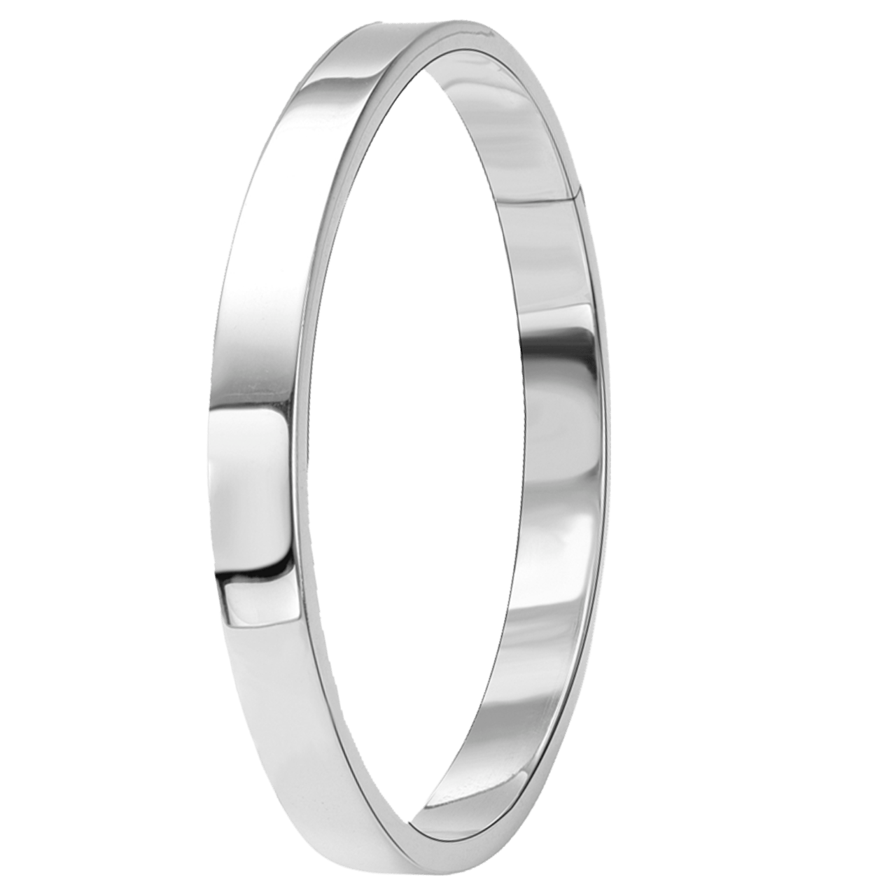 Zilveren armband bangle vlak