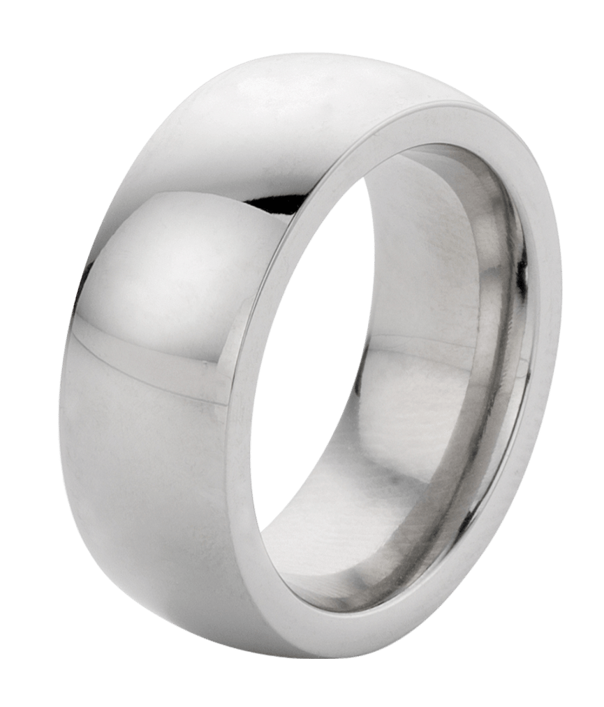 Gerecycled stainless steel liefdesring you & me heren